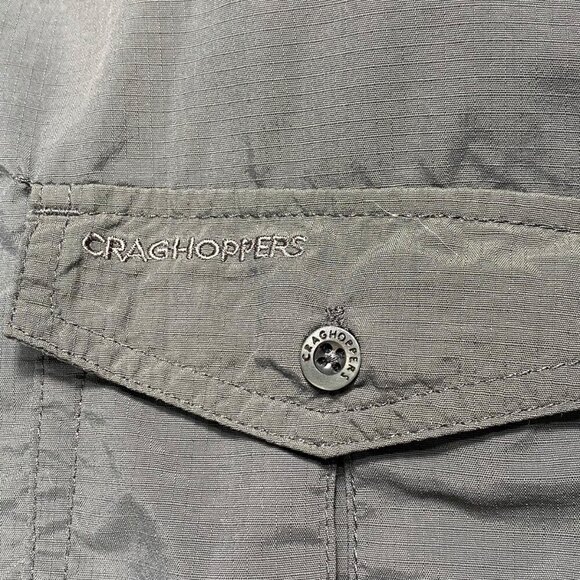 Craghoppers Shirt Mens XXL Grey Nosilife Insect Shield Vented Light Hiking Outdo - Picture 4 of 14